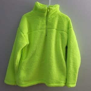 Zenana Outfitters Neon Green Fleece Sweater